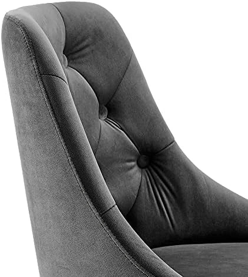 Tufted Swivel Velvet Office Chair V7241