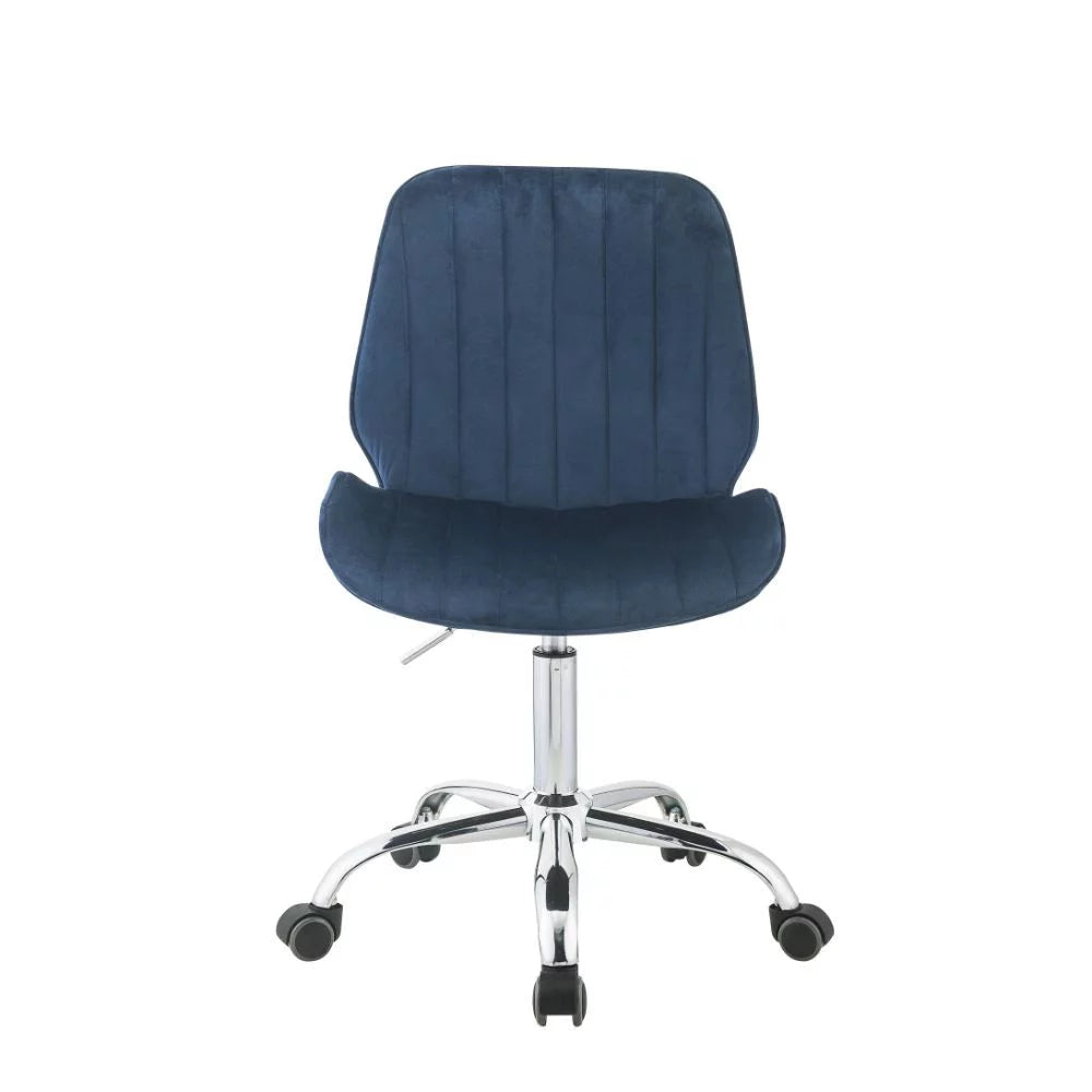 Twilight Blue Velvet Office Chair K86927