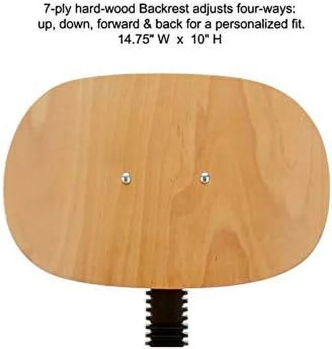 Wood Rolling Pneumatic Chair Adjustable Back and Seat L517
