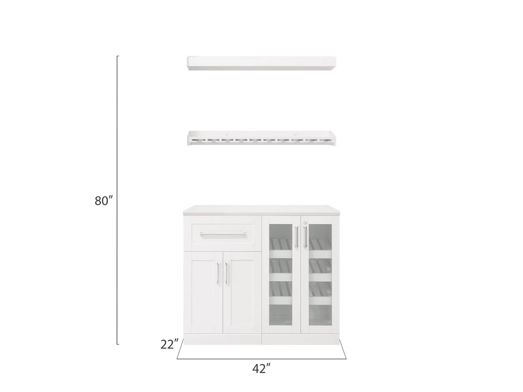 5 Piece Wine and Bar Cabinet Set W112