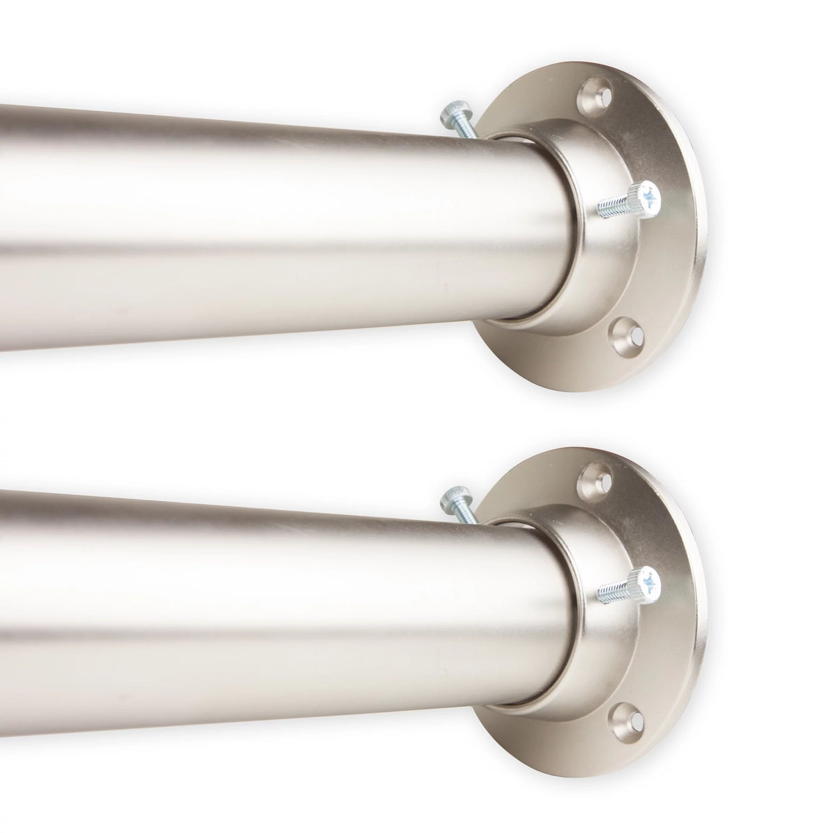 Adjustable Closet Rod 48-84 inch and Socket Set Satin Nickel C69230