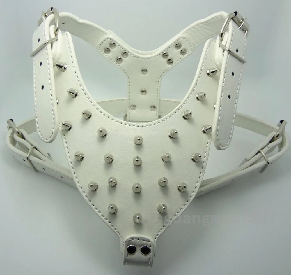 Spiked Studded Leather Dog Harness W452219