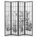 4 Panel Wood Folding Room Divider C9128