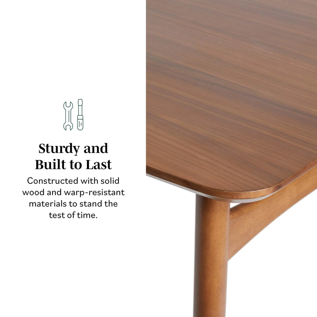 59" Mid-Century Wood Tapered Leg Dining Table K428110