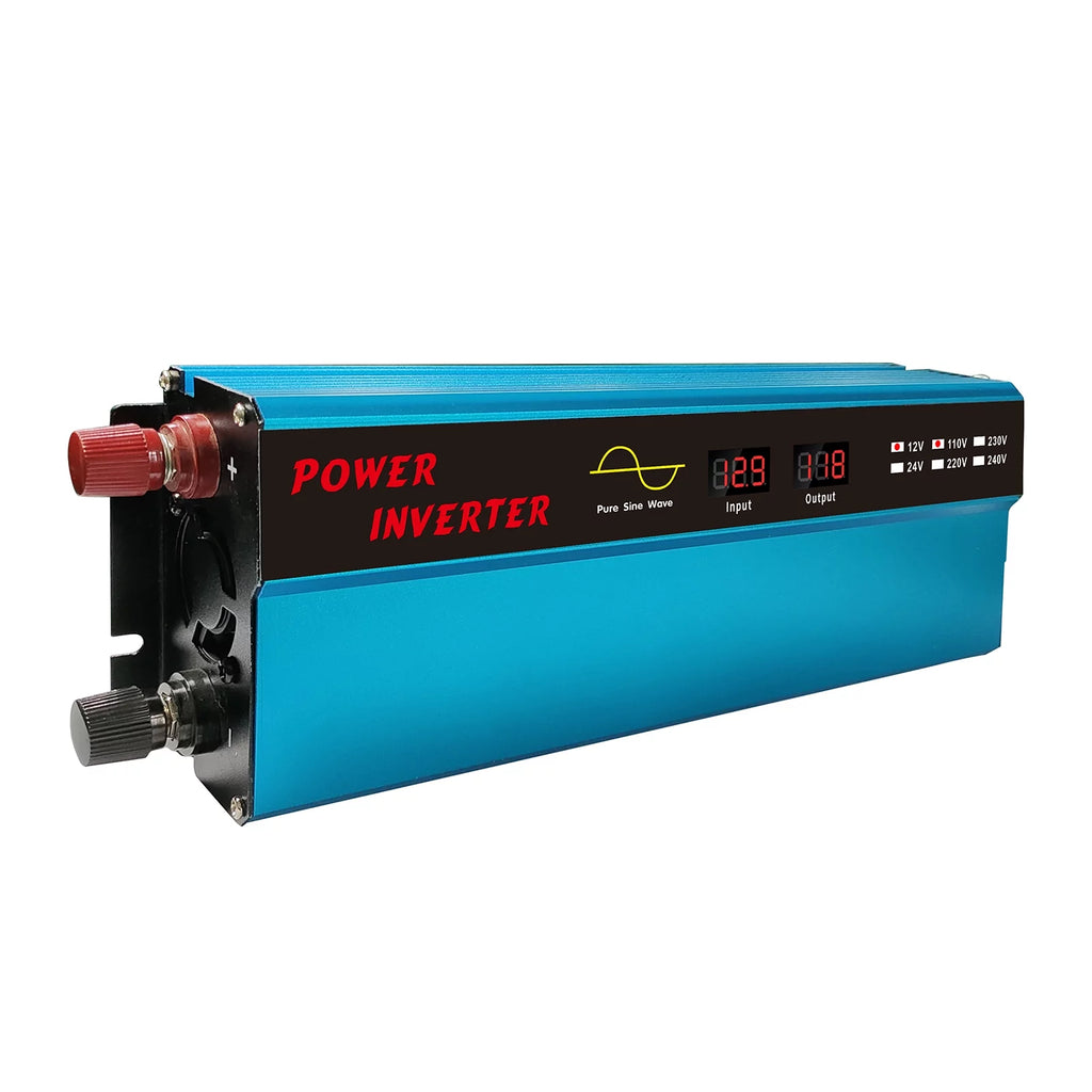 850W Pure Sine Car Power Inverter, 1600 Watt, 2 Sockets, 2x6A USB Ports P98863