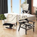 Black And White Upholstered Accent Chair D714
