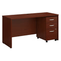 60W x 24D Office Desk with Drawers in Mahogany Q95801