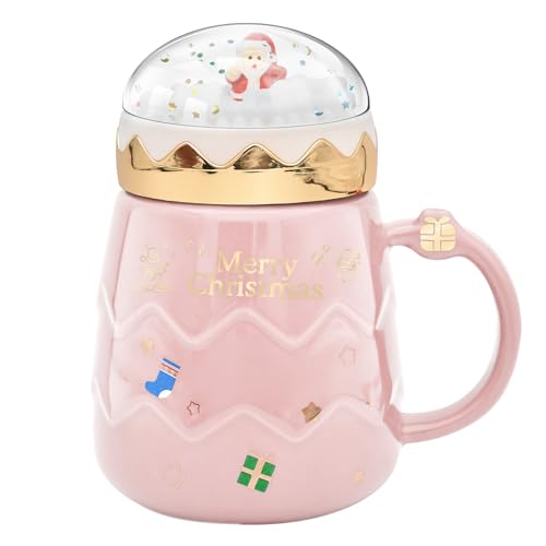 17.6 oz Ceramic Christmas Mug with Lid R189