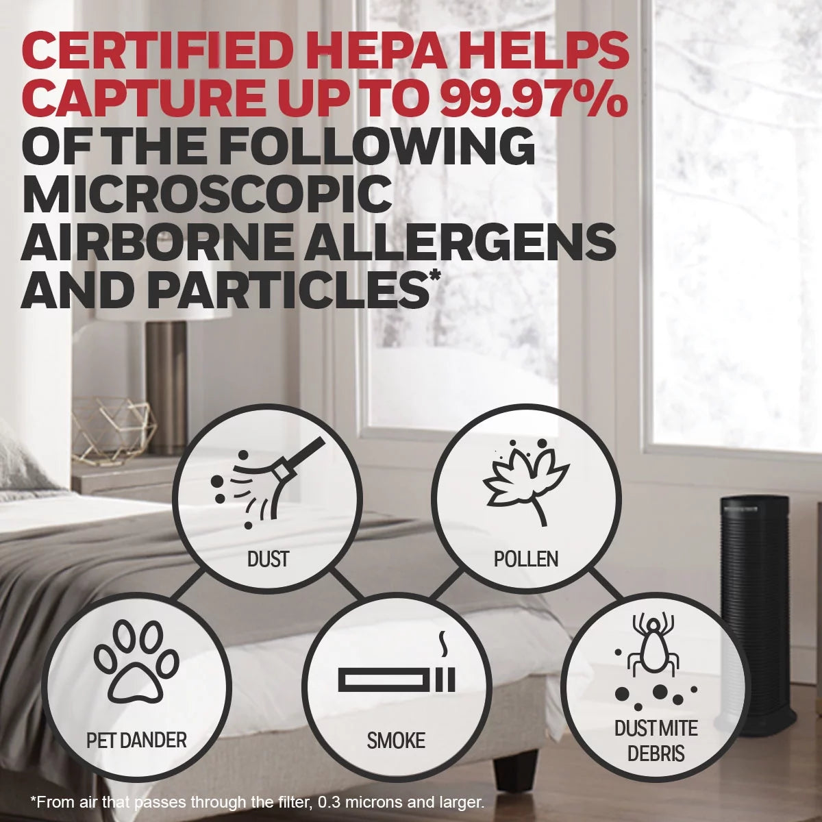 Air Purifier HEPA Filter 170 sq ft B152276