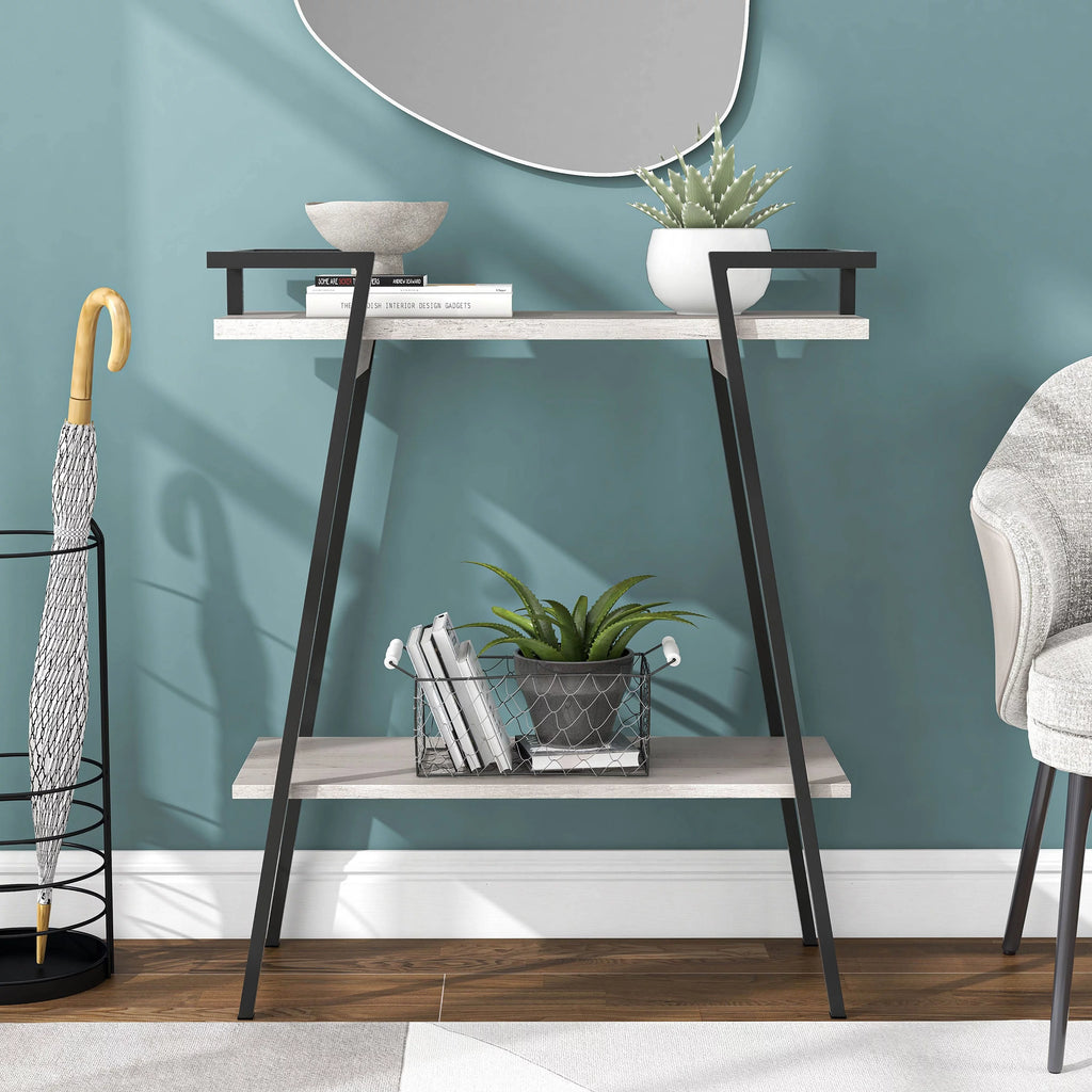 31-inch Metal Two-tier Console Table L163904