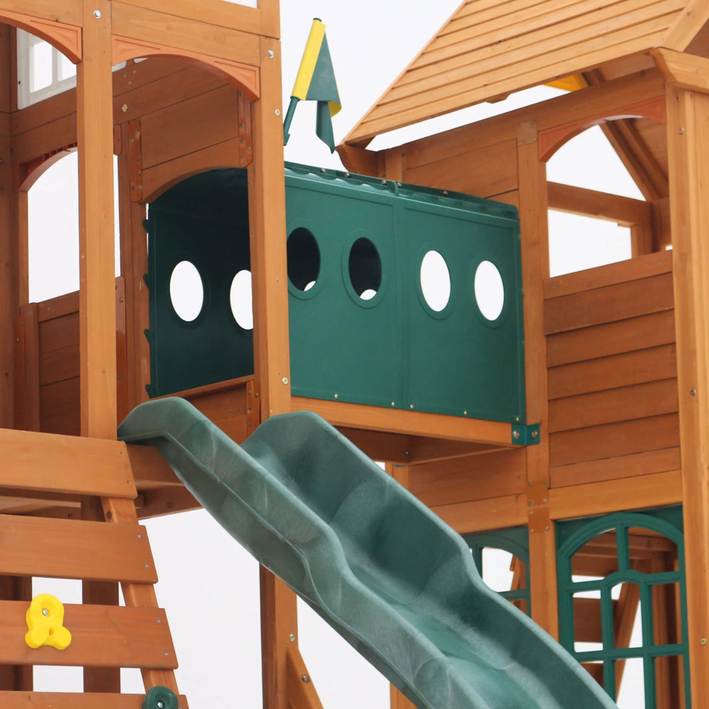 Wooden Swing Set with Tunnel, Slides and Kitchens M5865