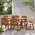 Acacia Wood 7 Piece Dining Set F5197