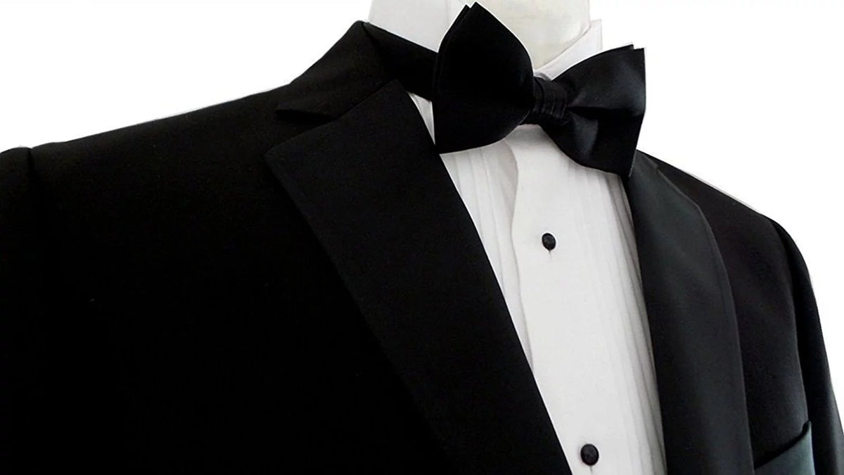 Black Single Breasted Notch Lapel Tuxedo Suit Set U18949