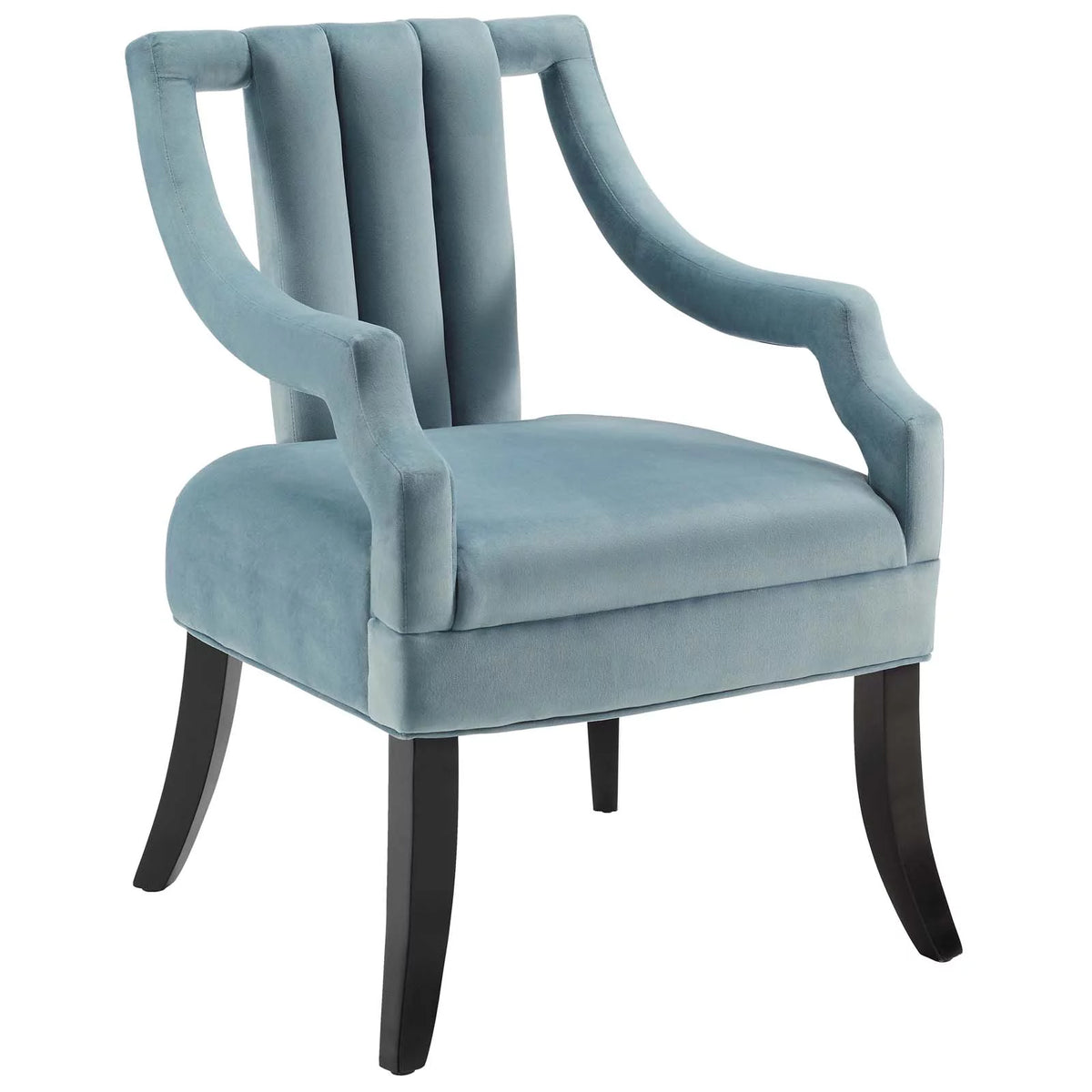Light Blue Performance Velvet Accent Chair Set of 2 P4649