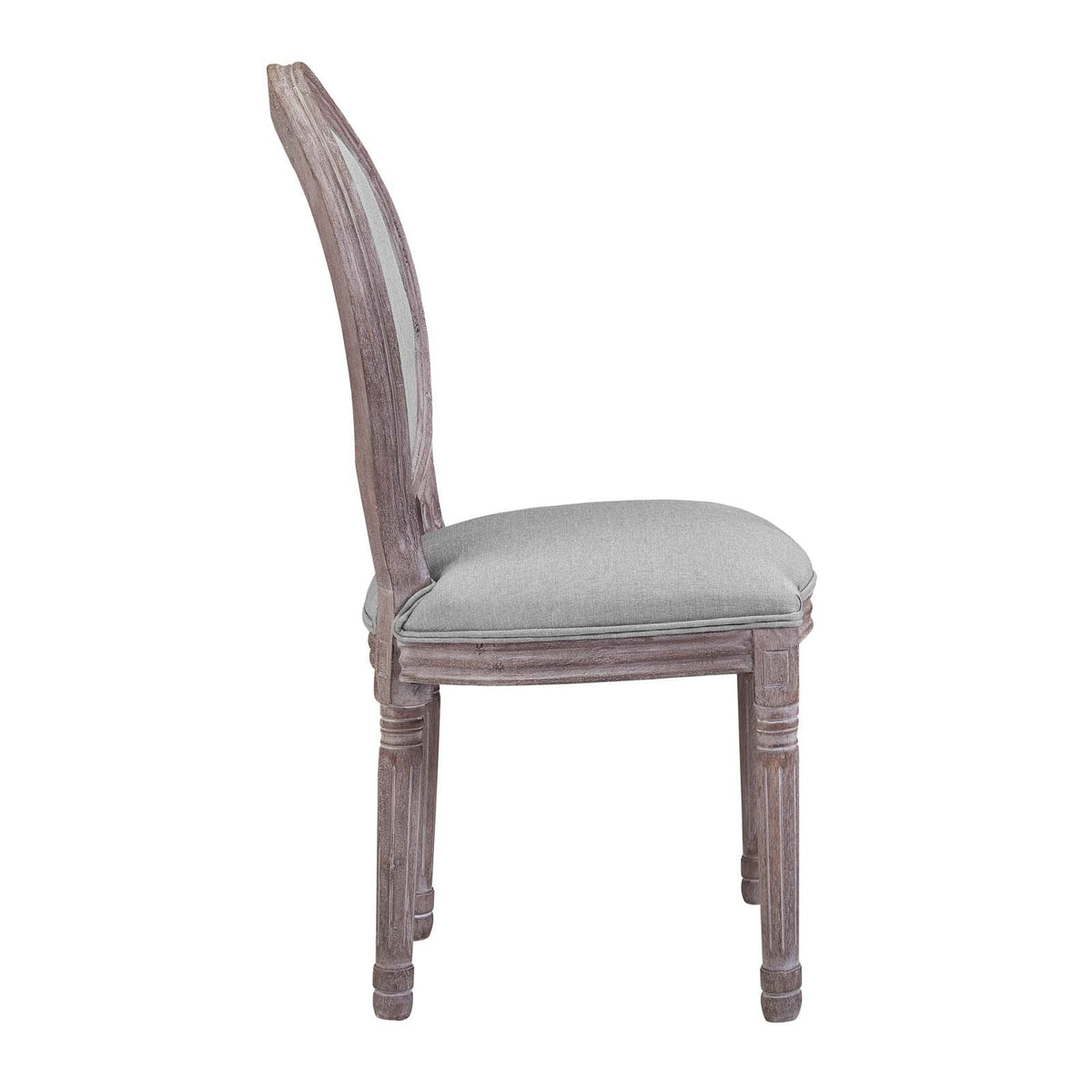 Light Grey Fabric Wood Dining Chair Set of Two X97290