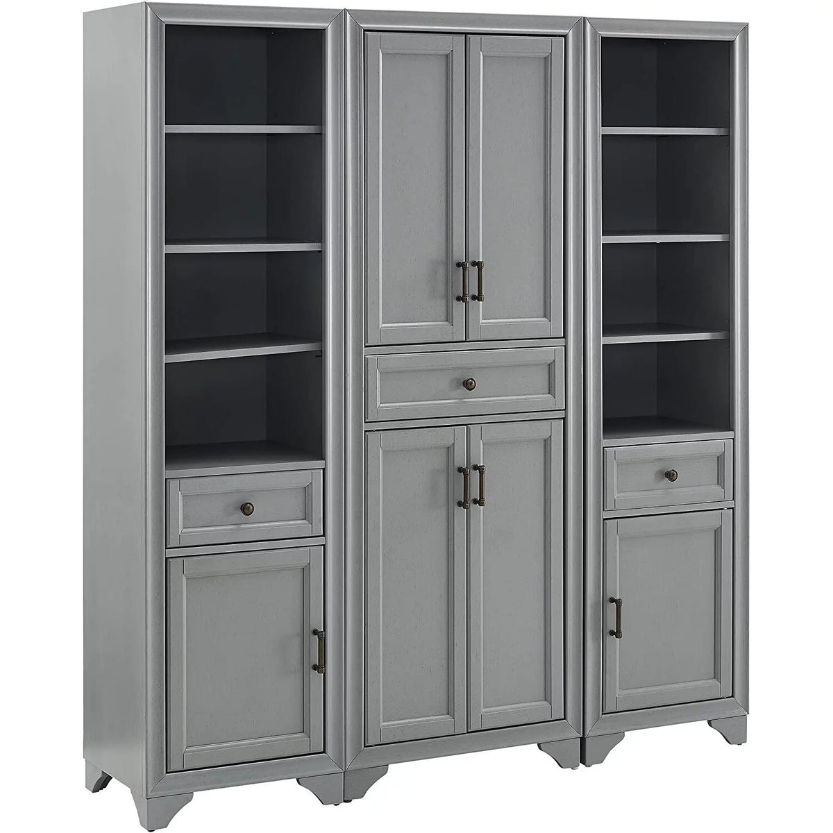 3Pc Pantry Set Distressed Gray U611