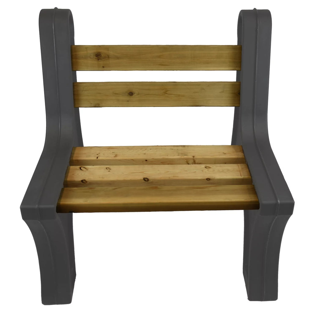 Lightweight Indoor or Outdoor Bench Ends Graphite V699899
