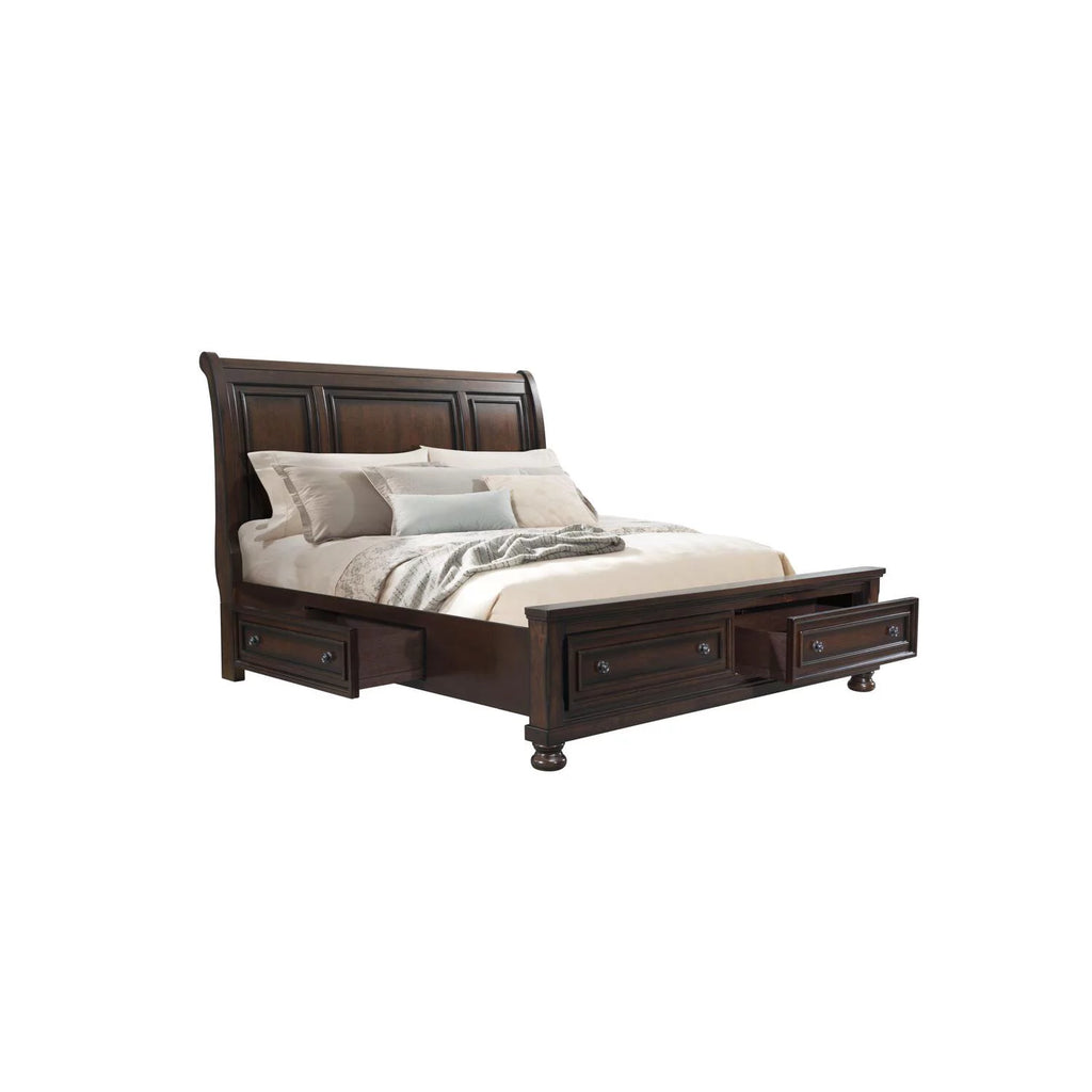King Storage 6pc Bedroom Set Walnut O15749