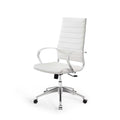 White Faux Leather High Back Chair Z465