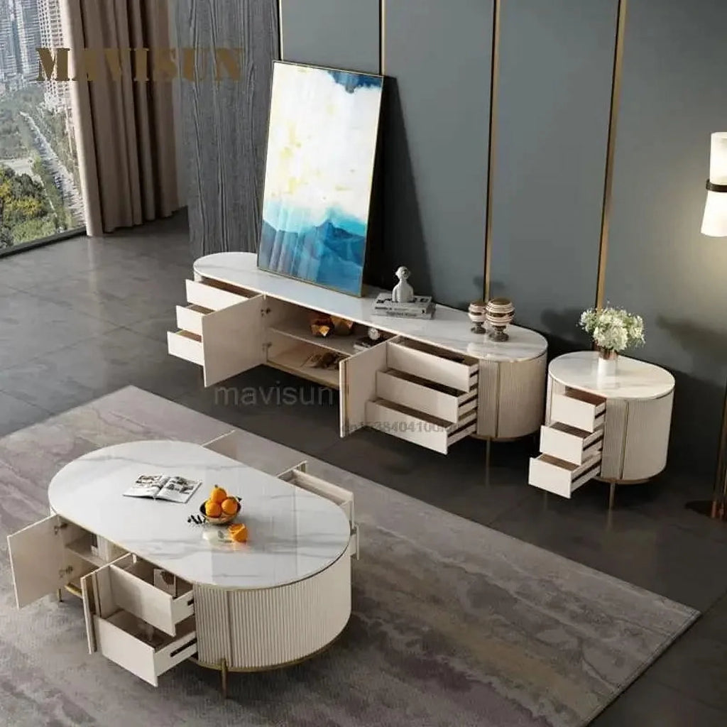 Italian Style Light Luxury Coffee Table TV Cabinet B1167