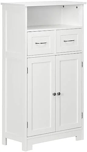 Grey Bathroom Cabinet Organizer with Two Drawers J59541