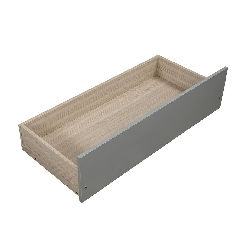 Twin Size Wood Platform Bed with Storage and 2 Drawers J717