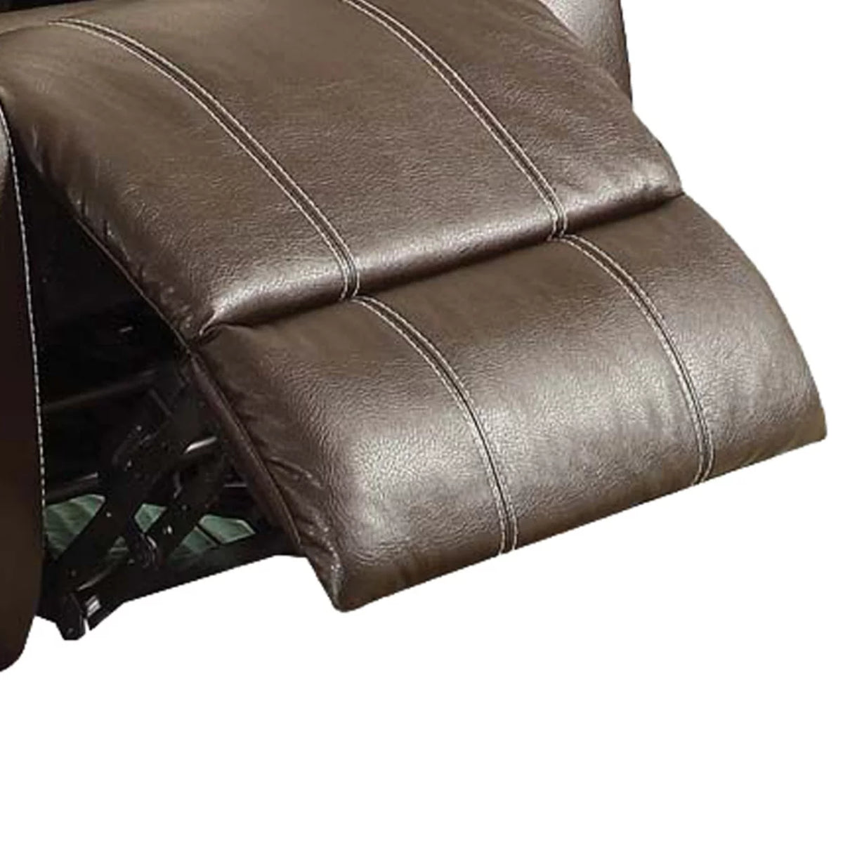 Brown Leather Upholstered Metal Reclining Chair L947155
