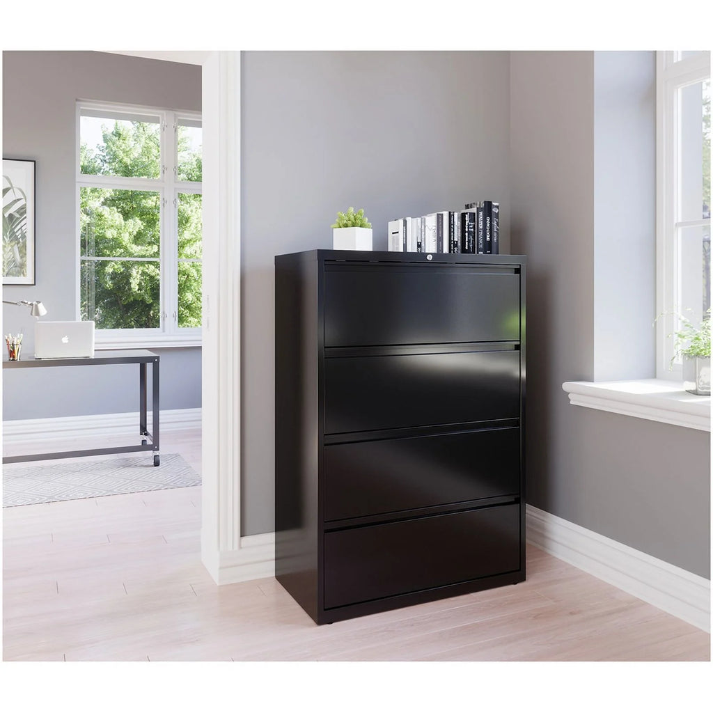 36" Wide 4 Drawer Metal Lateral File Cabinet Black E63014