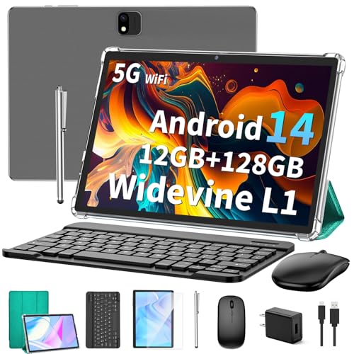 Black 10 Inch 2-in-1 Tablet with Keyboard, Case, Mouse & Stylus N528