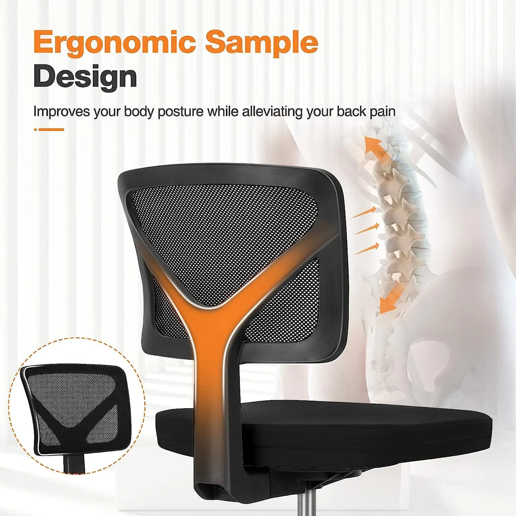 Black Ergonomic Low-Back Mesh Office Chair F79144
