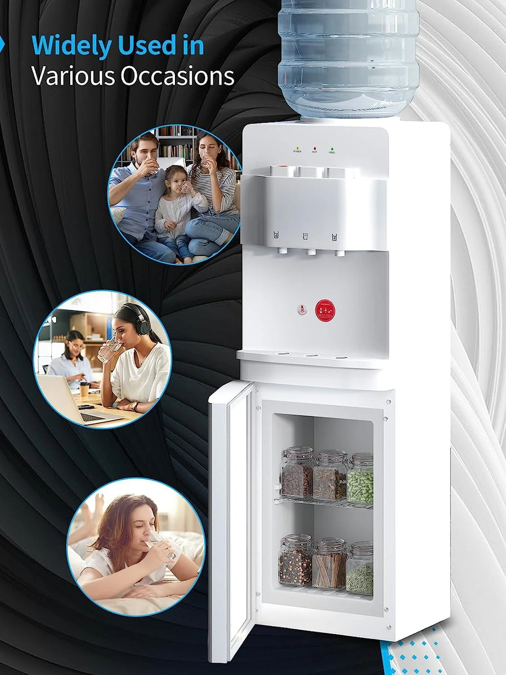 Top Loading Hot & Cold Water Cooler Dispenser White S73843