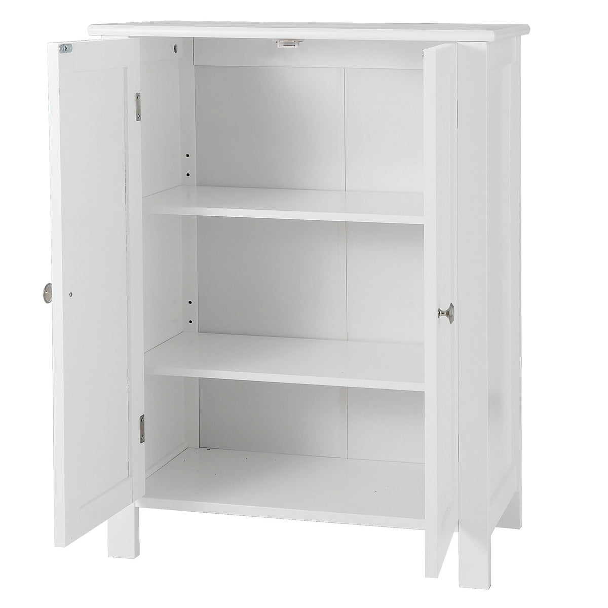 White 2-Door Wooden Bathroom Storage Cabinet M8023