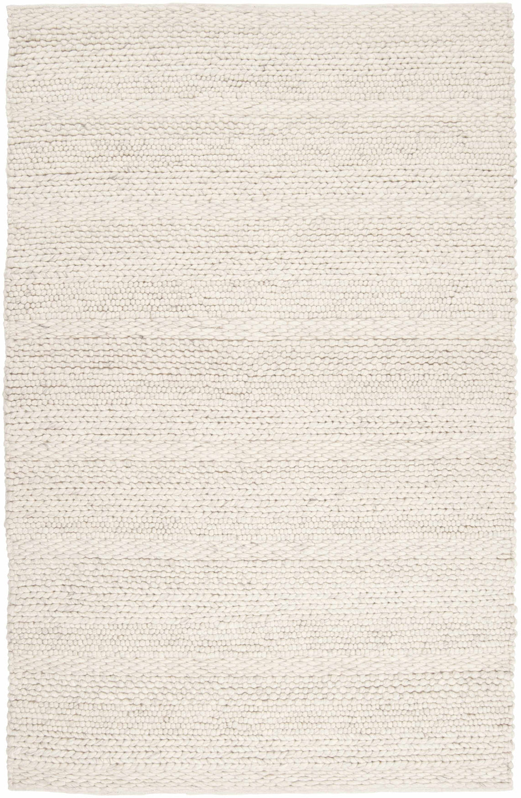 Ivory Charcoal Wool Area Rug 10' x 14' U66809