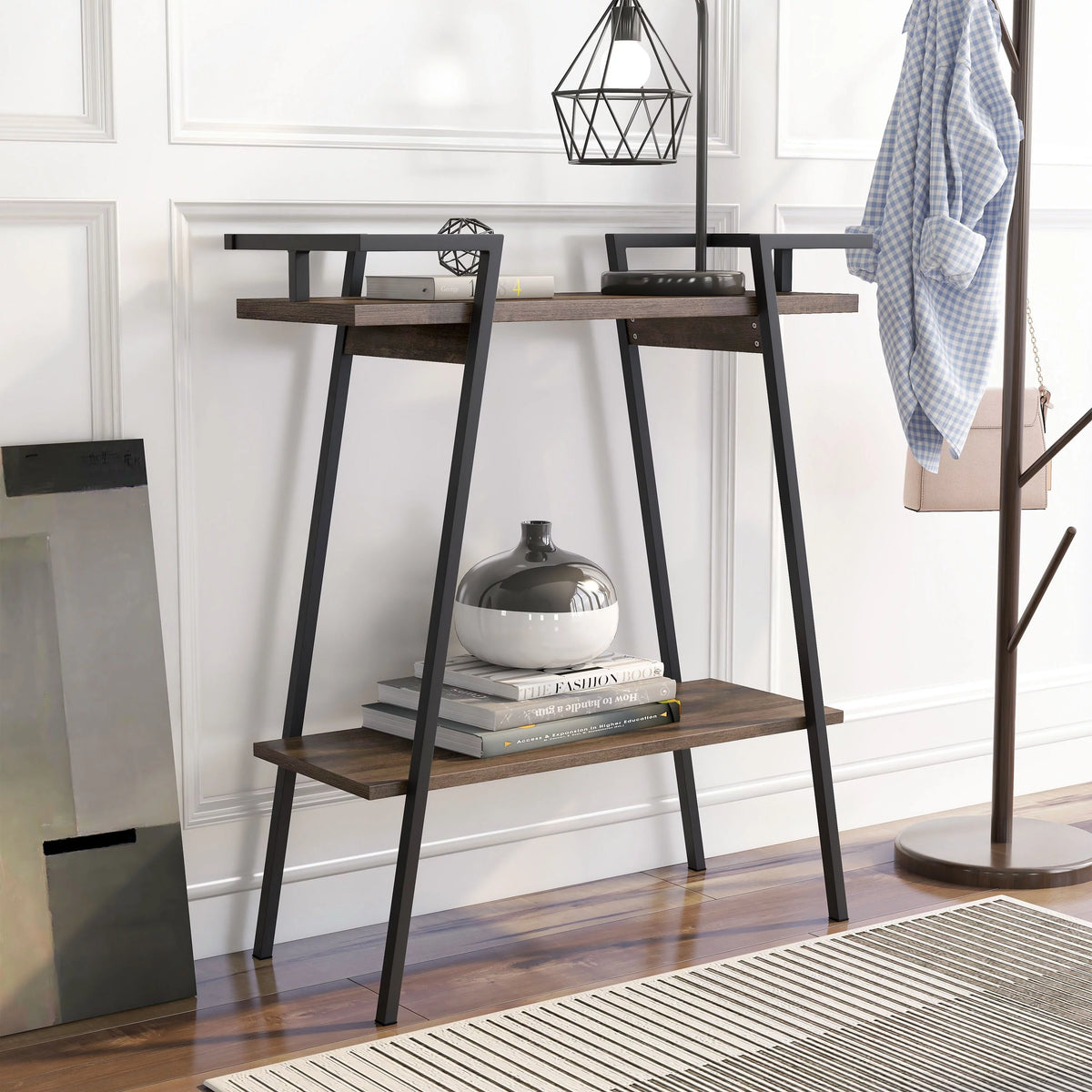 31-inch Metal Two-tier Console Table L163904