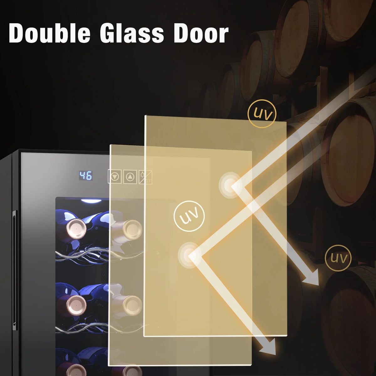 6 Bottle Wine Cooler with Digital Temperature Control U9177