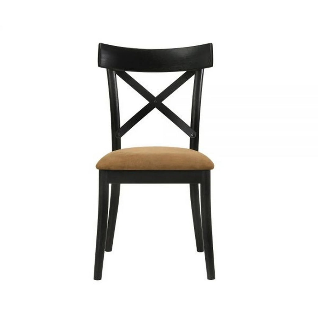 Brown and Black Dining Chair, Set of 2 Z771103