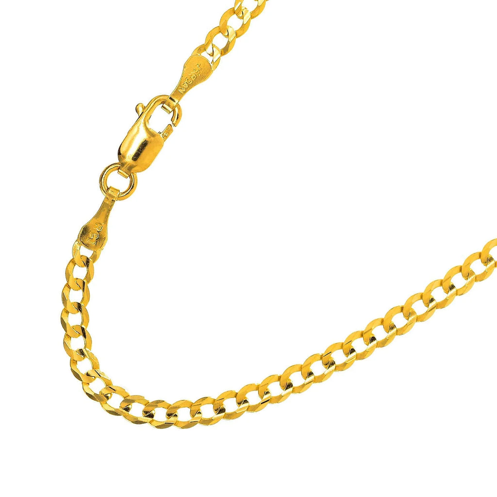 10k Yellow Gold 3.6 mm Curb Chain Necklace P447159