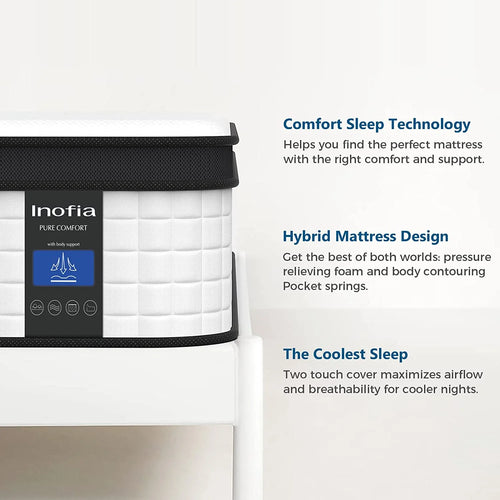 10 inch Hybrid Twin Size Memory Foam Mattress O624383