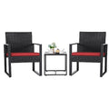 3 Pieces Outdoor Wicker Patio Set with Coffee Table I52424