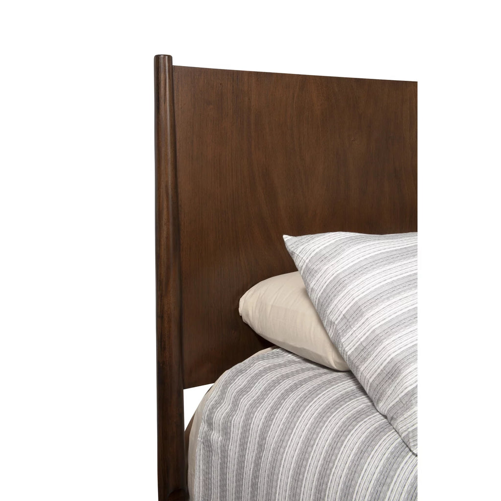 Gray Wood Full Size Panel Bed A160