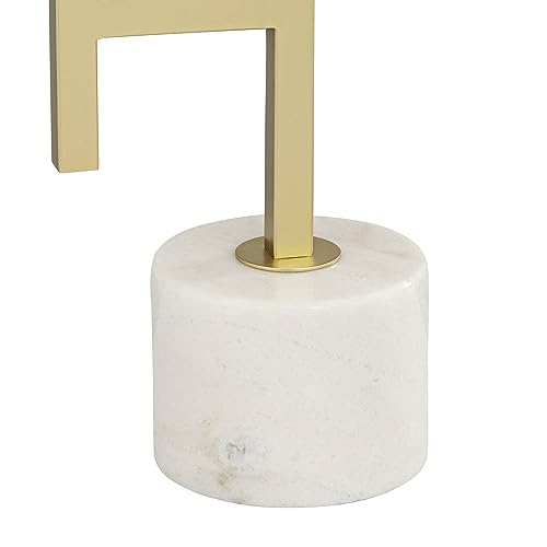 30" Tall Gold Marble Metal 3-Light Table Lamp V167