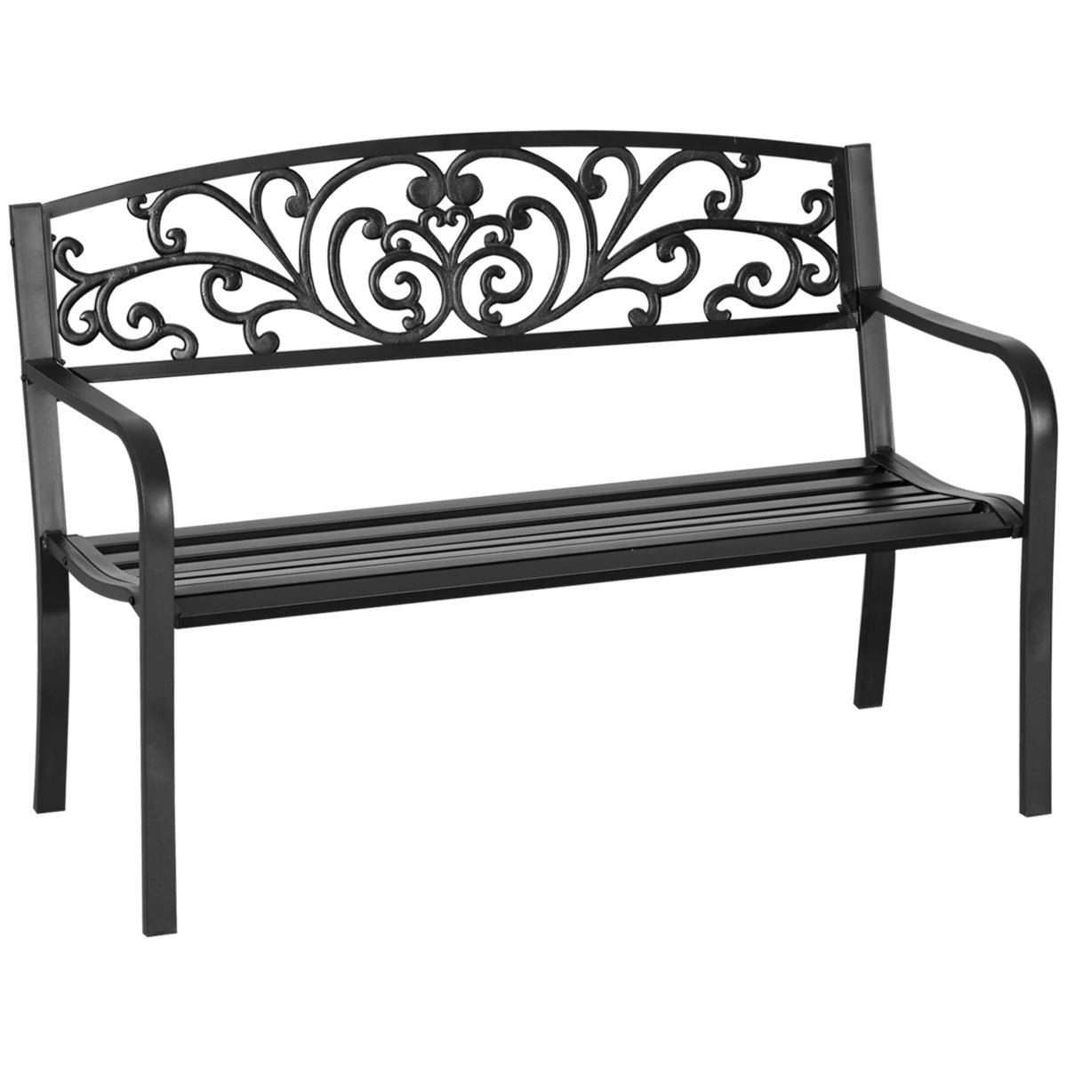 50" Steel 2 Seat Garden Bench B6663