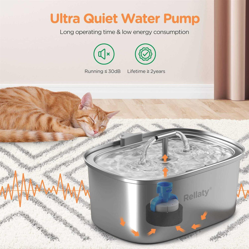 Stainless Steel 3.2L Pet Water Fountain H316702