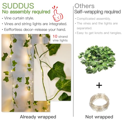 200 LED 6.5ft x 6.5ft Pothos Fairy Curtain Lights with Remote Warm White M8137