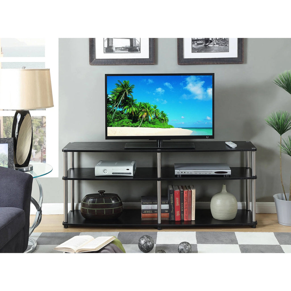 Black 3 Tier Wide TV Stand Z980956