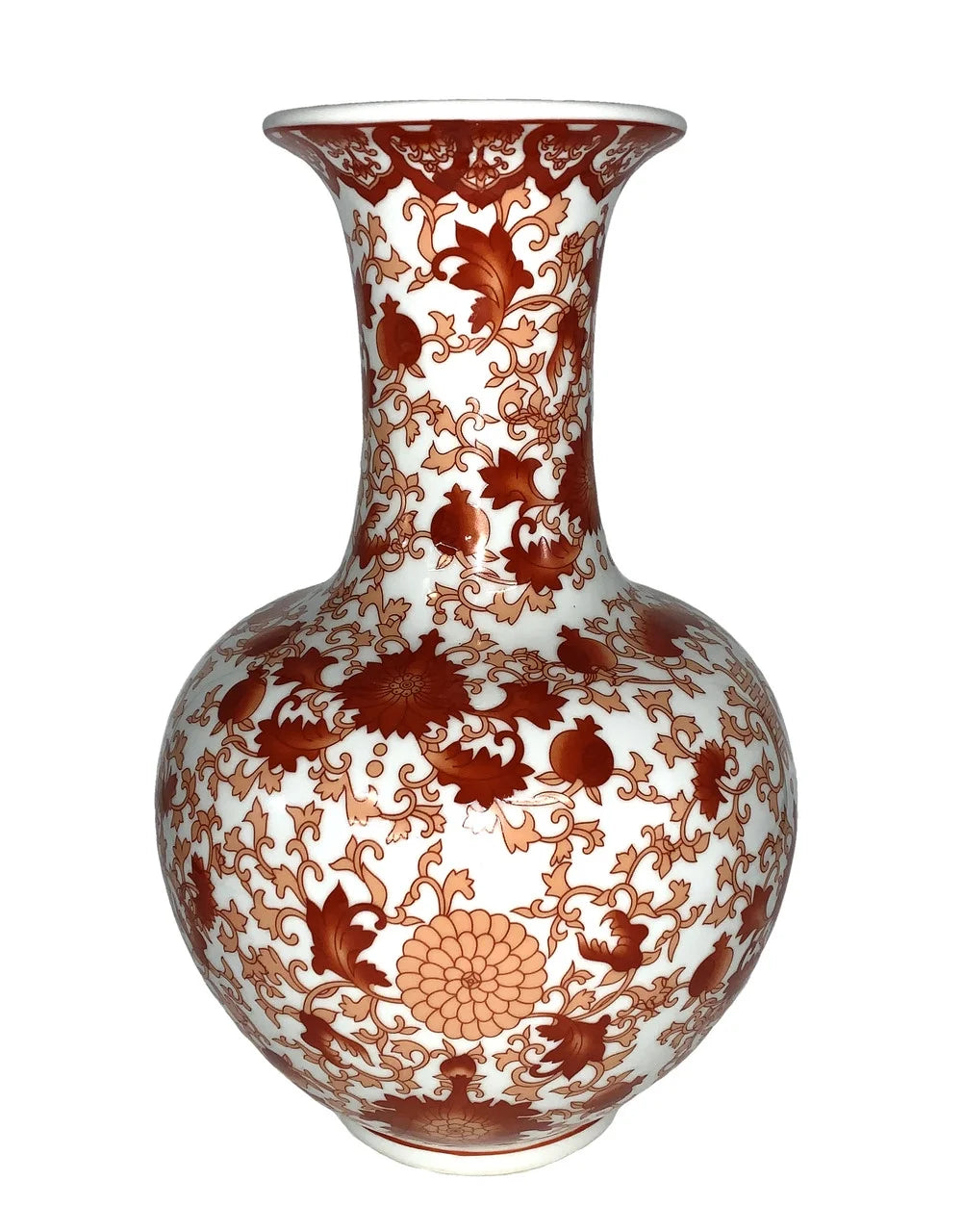 Ball Vase with Red Coral Pattern H52611