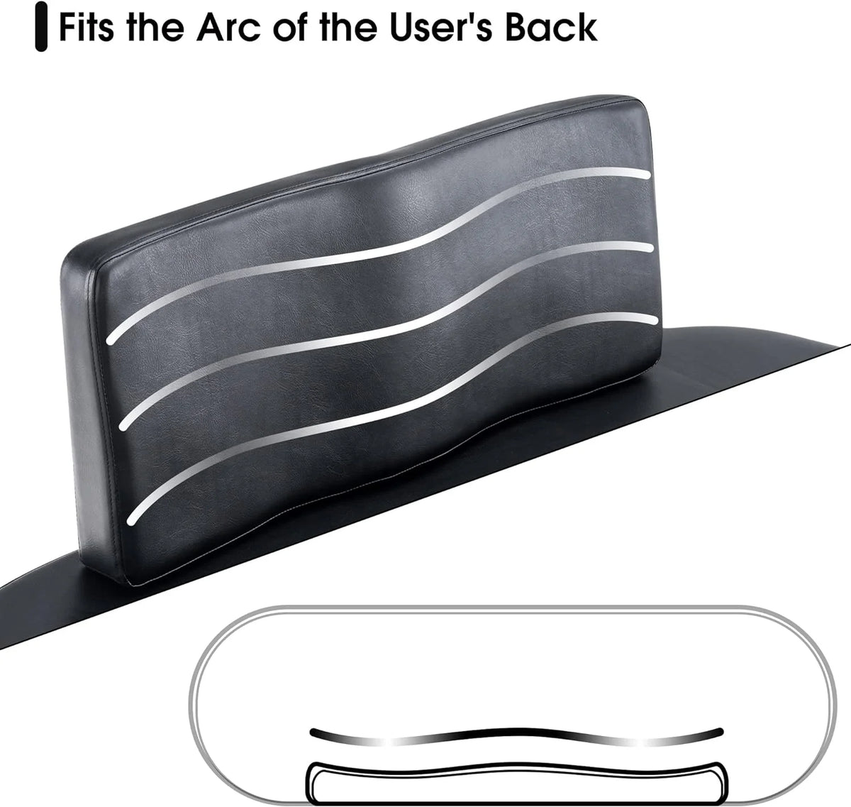 Black Leather Upholstered Bench with Backrest Y64510