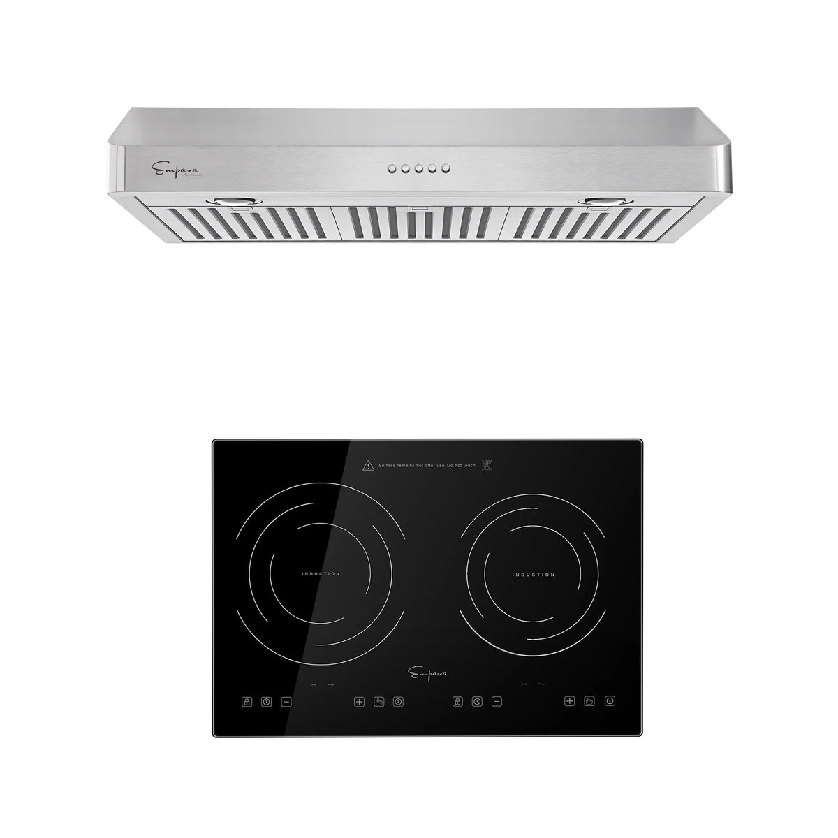 2 Piece Induction Cooktop and Under Cabinet Range Hood Q5282