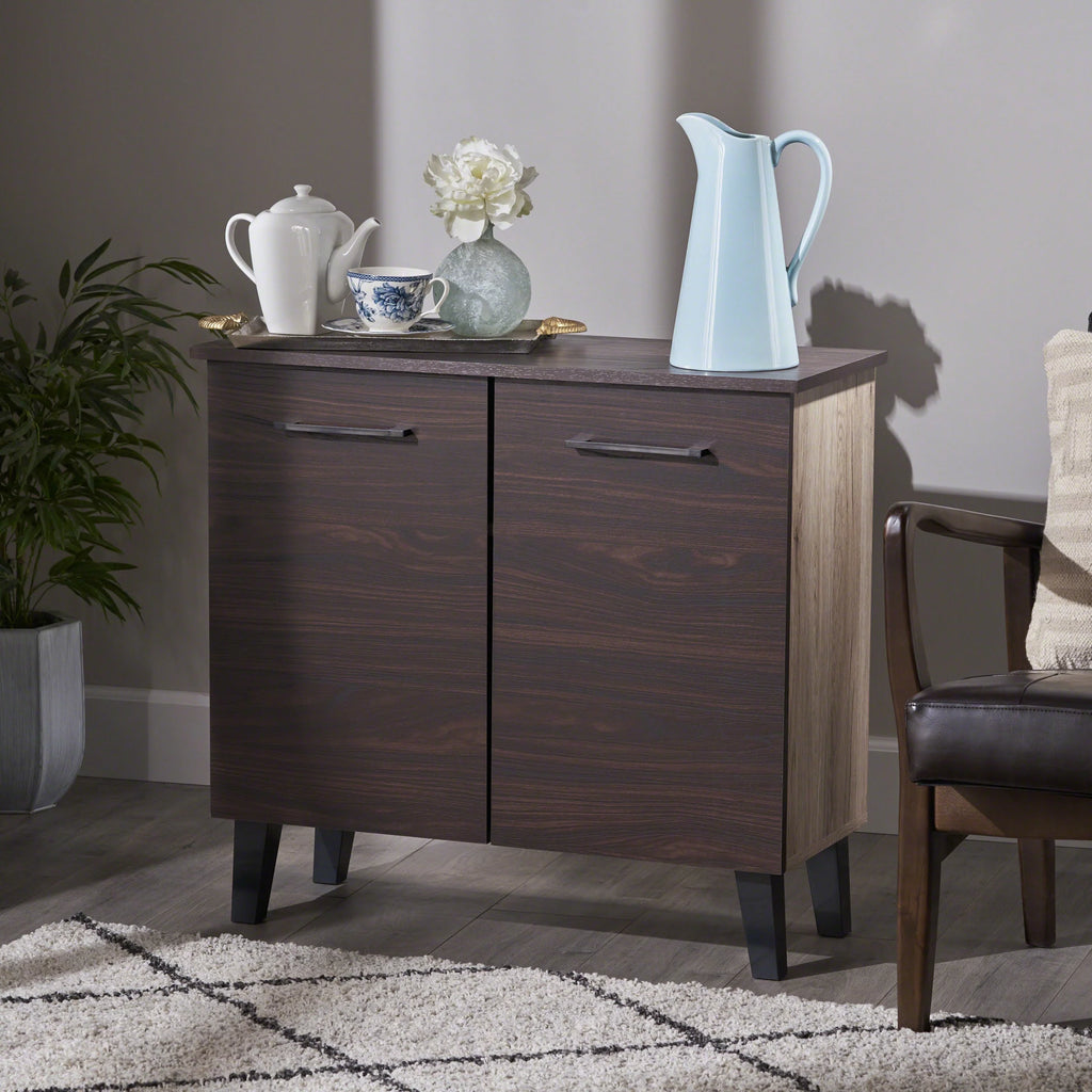 Walnut Finished Faux Wood Cabinet L526600