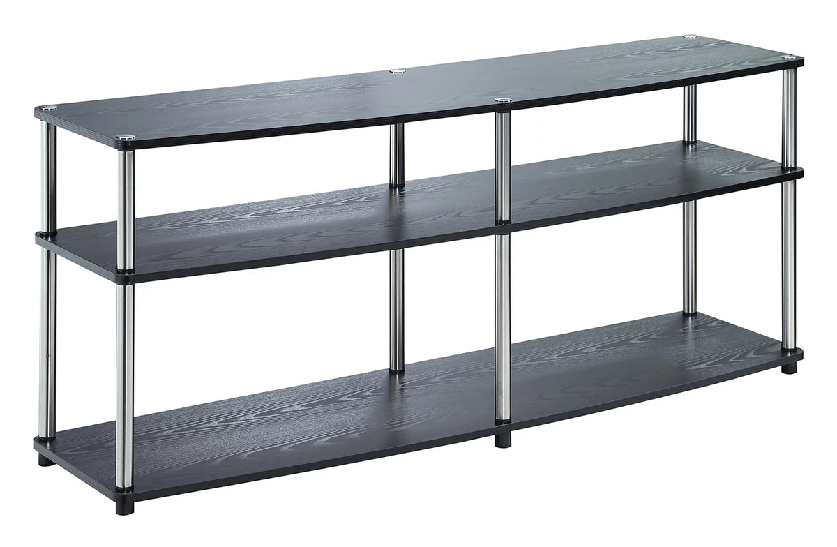 Black 3 Tier Wide TV Stand Z980956